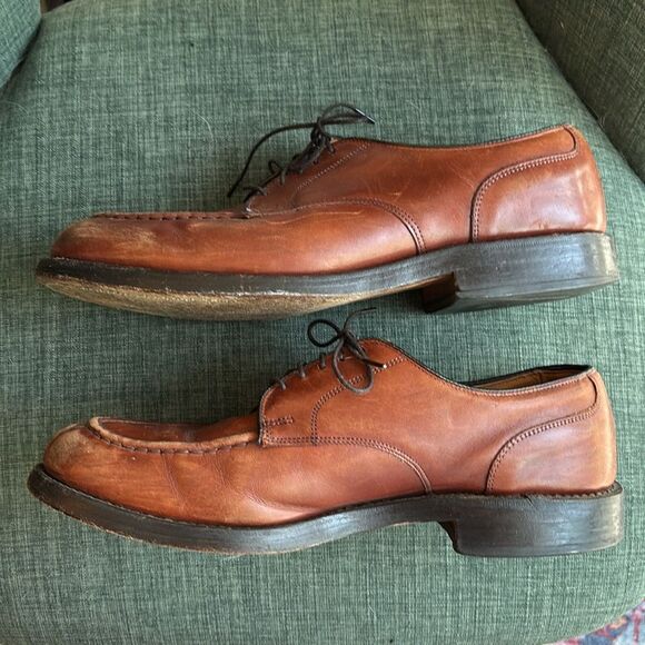 Allen Edmonds Men’s Bradley Rich Brown Leather Oxfords loafers size 8.5 C Work - Picture 12 of 13